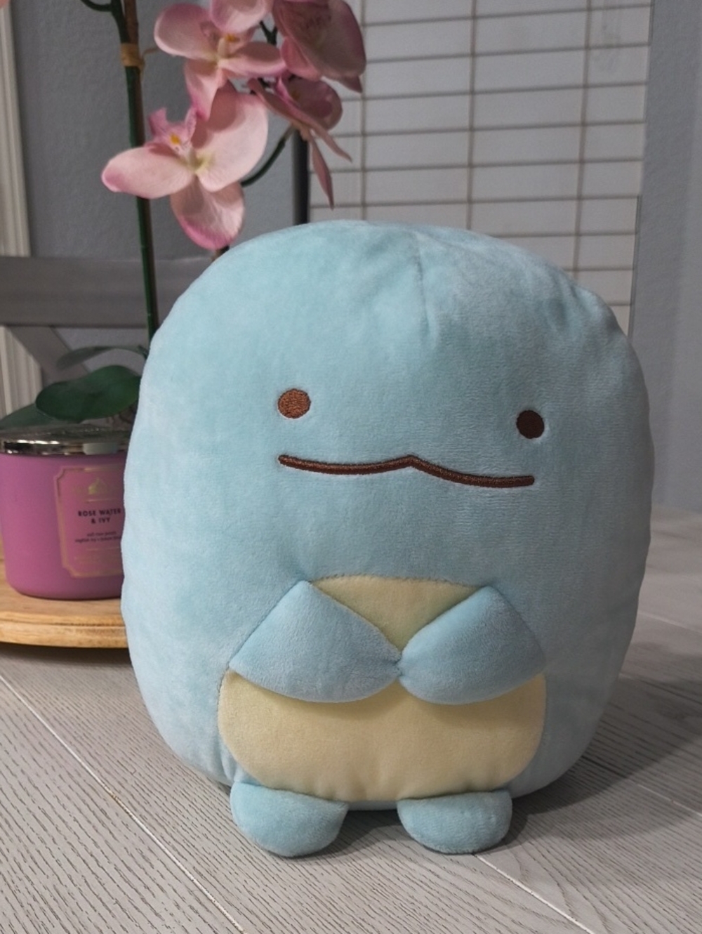 San-x Blue Plushie Dino Tokage - Sumikko Gurashi Style